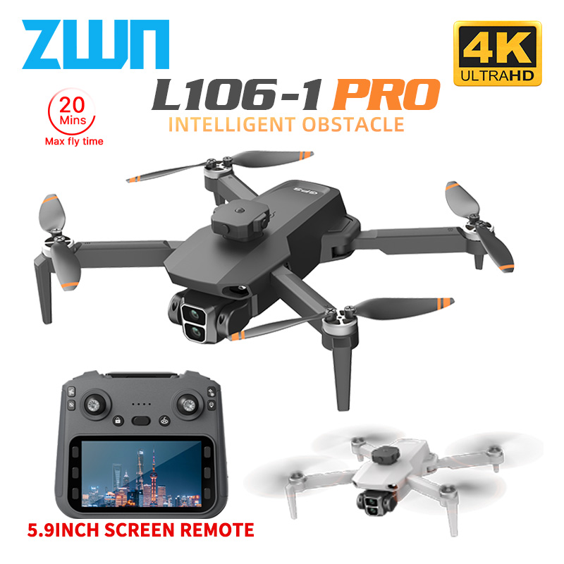 Drone Camera Wide Angle - Drone professionnel GPS L106-1PRO avec écran
